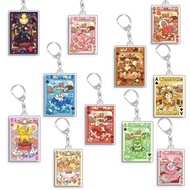 Cute Pokemon Acrylic Mica card-shaped Anime Pikachu Eevee Ditto Pawmi Jolteon Quaxly keychain decora