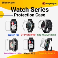 Huawei GT2|Huawei GT2 Pro|Huawei GT3|Huawei Watch Fit 2 |Redmi Watch 2 Lite - Transparent Protection