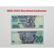 Zimbabwe 20 Dollars Hybrid Substrat (IBNS-2020 Shortlisted banknotes)
UNCIRCULATED Random Number