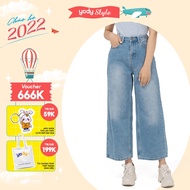 Yody 9 Inch High Waist Wide Leg Women's Jeans Extremely Youthful and Dynamic QJN4024