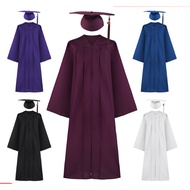 Adult Graduation Gown Cosplay Costume Academic Bachelor Robe for College University Graduation Cerem