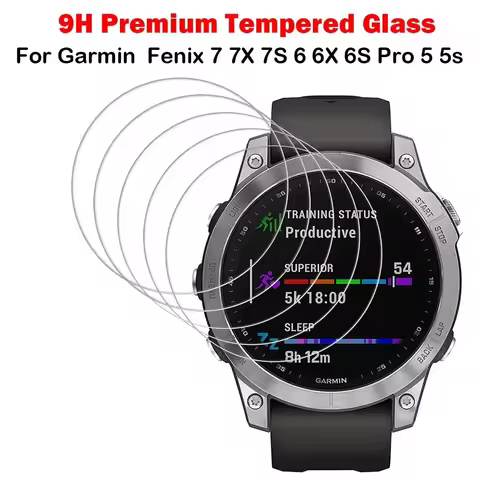 Tempered Glass for Garmin Fenix 7 7X 7S 6 6X 6S Pro Sapphire HD Screen Protectors Film for Fenix 7 7