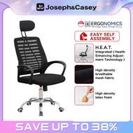 【Joseph&amp;Casey】New Latex office chair Ergonomic Office Chair Adjustable Headrest Mesh Office Chair Office Desk Chair