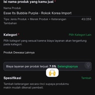 || PROMO / Esse Its Bubble Purple (Perbungkus) - Rokok Korea Import ||~~~