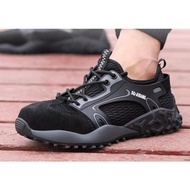 Ready Stock !! Steel Toe  Pierce-proof Safety Shoes Outdoor Grip Sports Laced Safety Shoes