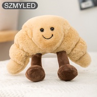 Plush Chew Toy Cute Toast Bread Pretzel Baguette Croissant Interactive Squeaky Toy Children Birthday