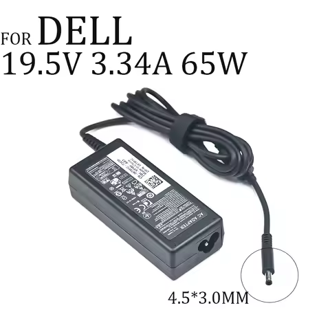 19.5V 3.34A 65W 4.5*3.0mm Laptop Charger Adapter For Dell Inspiron 15 3551 3552 3558 5551 5552 5555 