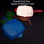Model Lodge CAST IRON Frying Pan CAST IRON ENAMEL Square Grill Pan 27.5cm