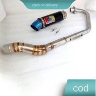 NLK Exhaust black 1set pipe elbow for Sonic150 raider 150 Rs150 Exciter 150 Y15zr Fz150i Lc135 Spark