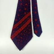 LOUIS FERAUD Silk Tie Red Novelty Design Made in Japan