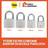 YALE Y120B/40/125/1 Y120B/50/127/1 Y120B/60/135/1 Y120B/70/141/1 40mm 50mm 60mm 70mm Padlock Pad Loc