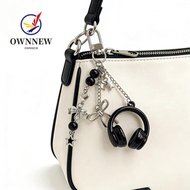 OWNNEW Headphone Charms, Bag Decoration Hanging Music Headphone Bag Charms, Cute Y2K Keychain