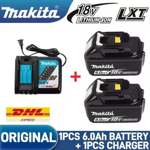 Original Makita battery, 6Ah/5Ah/3Ah Makita 18v battery, for DDF487 DGA404 DTW700 DTD172 DHP489 DJV1