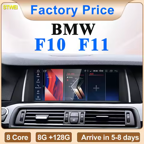 STWEI 2024 New ID6 ID7 ID8 UI 10.25inc Android System Wireless Carplay AUTO For BMW 5Series F10 F11 