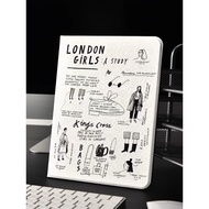 Art style เคสiPad gen9 gen8 10.2 สาวลอนดอน ช่องใส่ปากกา เคสไอแพด air4/5 10.9 case iPad pro11 gen10 air3 10.5 gen6 mini6