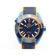 DL PLANET OCEAN 45MM GMT BLUE DLC BLACK OMF BEST EDITION BLUE DIAL ON BLUE GUMMY STRAP A8906
