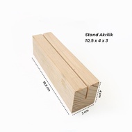 Wood Stand Akrilik Kayu Dudukan Tatakan Akrilik Bulat A5 Akrilik 2mm