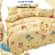 Pikachu & Crayon Shin-chan Cartoon Duvet Cover - Kids' Favorite Anime Bedding comforter cover only