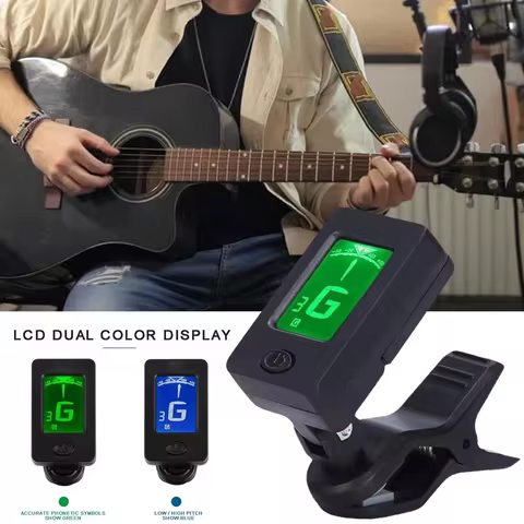 Digital Guitar Tuner For All Instruments Clip On Electronic Tuner For Guitar Bass Ukulele Violin Man