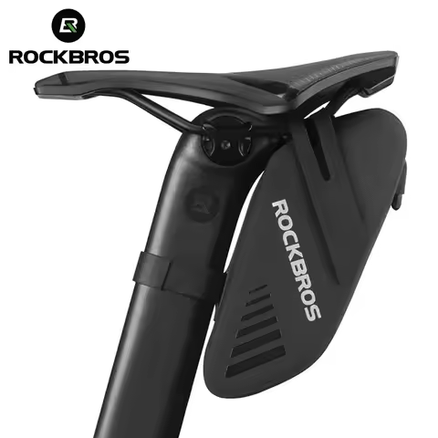 ROCKBROS Bicycle Saddle Bag 0.6L Capacity Waterproof Bike Rear Tail Bag Can Hang Taillights MTB Road