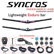 SYNCROS Hixon iC 1.0 Rise Carbon Fiber Integrated Mountain Bike Handlebar, Lightweight Enduro/XC Bar