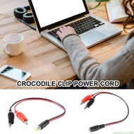amonoqa Flexible 26cm  Charger Cable Male Female DC5 5x2 1mm Connectors to Alligators Clip for Speak