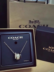 Coach三環造型項鍊（Signature Enamel 3-Ring Necklace)