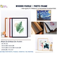 [Ready Stock][Wooden Frame]HIGH QUALITY WOODEN PUZZLE FRAME PHOTO FRAME, FRAME1000PCS PUZZLE 75x50,7