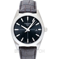 Tissot T-Classic Gentleman Quartz Black Dial Brown Leather Strap Men s Watch T127.410.16.051.01