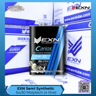 EXN LUBE Engine Oil - 5w30 (4 Litre) - Semi Synthetic Engine Oil - Molytech