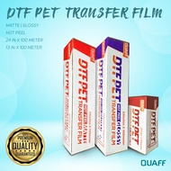 QUAFF Direct To Film Roll Glossy/Matte DTF PET Transfer Film Roll Hot Peel 100 meters
