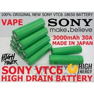 ori Sony US18650 18650 VTC6 3.7V 3100mAh Rechargeable Li-ion High Drain Energy power vape drone RC D