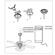 Ceiling Fan Remote Control Kit Universal Small Size Ceiling Fans Light Remote Speed Light & Timing W
