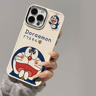 Casing for iPhone 11 14promax 13 13Promax 14 15promax 15 11Promax 12 8plus 7plus x xs max doraemon cartoon tinkerbell cat shockproof dustproof metal photo frame phone case