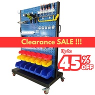 🔥 Final Clearance| Limited Stock | Portable Moveable Tools Rack Heavy Duty Mobile Pegboard Organizer