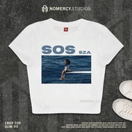 KATUN NORACY.STUDIOS - CROP TOP SOS SZA SONG ALBUM | ROCK MUSIC METAL BAND | GRUNGE CROPTOP WHITE SK