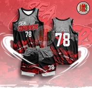 CUSTOMIZED JERSEY (SEA COMBINERS) (CUSTOM JERSEY NAME/SURNAME/NUMBER) | FULL SUBLIMATION | NBA CUT