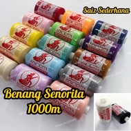 (Catalogue 1) Benang Jahit 1000 Meters Senorita / Senorita Sewing Thread Benang Jahit Senorita (1 bi