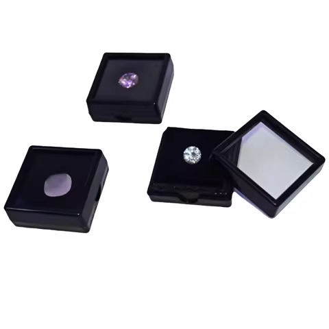 Plastic Square 3*3 Loose Diamond Box Diamond Jewelry Display Case Plastic White Black