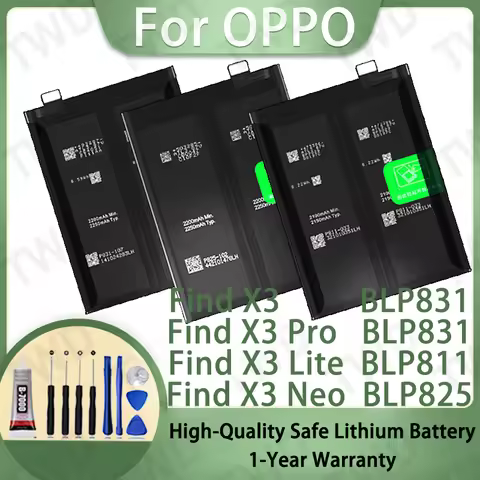 Compatible Battery Set For OPPO Find X3 Series X3 Pro X3 Lite X3 Neo Smart Protected + Free Tools