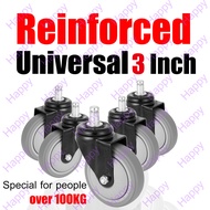 HAPPY ล้อเก้าอี้สำนักงาน เก้าอี้สำนักงาน PU Swivel Caster ลูกกลิ้งล้อ ล้อเก้าอี้ ล้อ 5PCS Office Cha