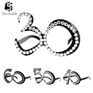 [Serenable] Glitter Crystal Black Frame Birthday Eye Glasses Anniversary Wedding Party Fancy Dress 3