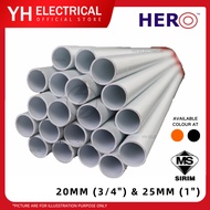 4.5Feet 20mm 3/4" / 25mm 1" inch PVC Electrical Conduit Pipe / Paip Electrik Sirim /Pipe Wiring (4.5