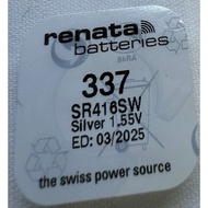 Renata 337.SP 1.55V 8mAh SR416SW Silver Oxide Low Drain Battery [1 PC]