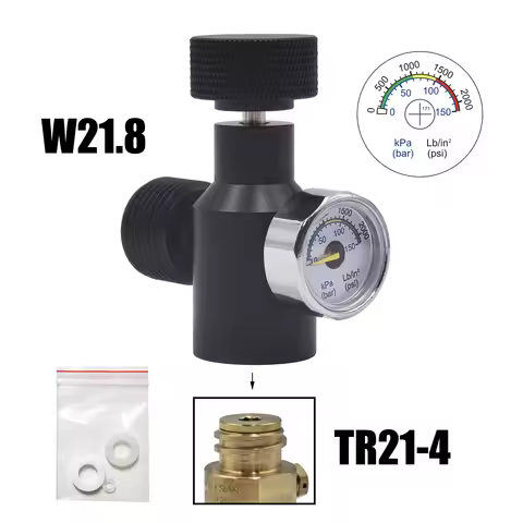 New Model Soda Water CO2 Cylinder Refill Adapter Connector Gas Regulator Tank Aquarium Homebrew Tr21