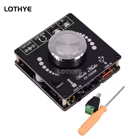 Bluetooth 5.0 100W+100W Power Audio Amplifier Board Amplificador Home Theater AUX USB Stereo AMP ZK-