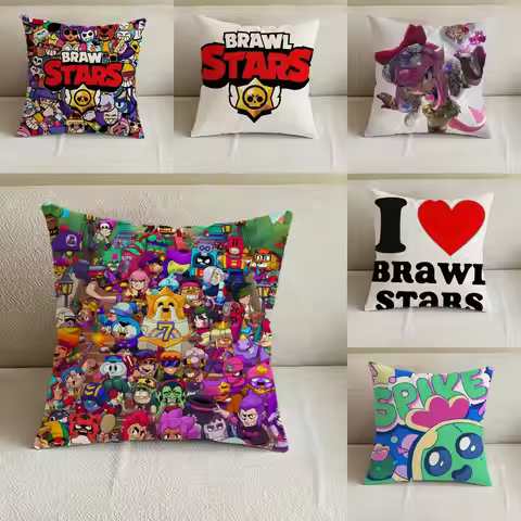 Cushion Cover Natural Linen Pillowcase Set, All-in-One Decor for Sofa, Bedroom & Chair Game B-Brawl 