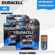 Hi tech✾✳4PC NEW Original DURACELL Lithium battery 3v 1550mah CR123 CR 123A CR17345 16340 cr123a dry