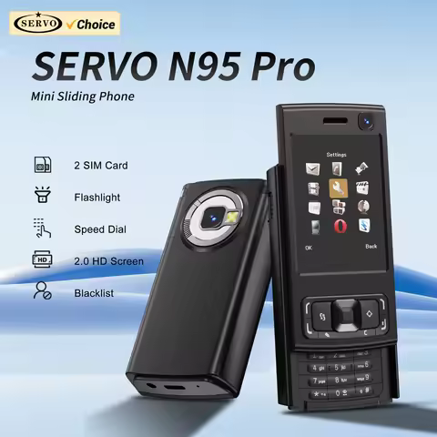 SERVO N95 PRO Slide Screen Mini Mobile Phone 2G GSM Call Recording Torch MP3/MP4 Player Blacklist FM