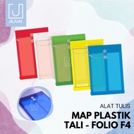 Clear F4 Folio Size Plastic Folder with Rope